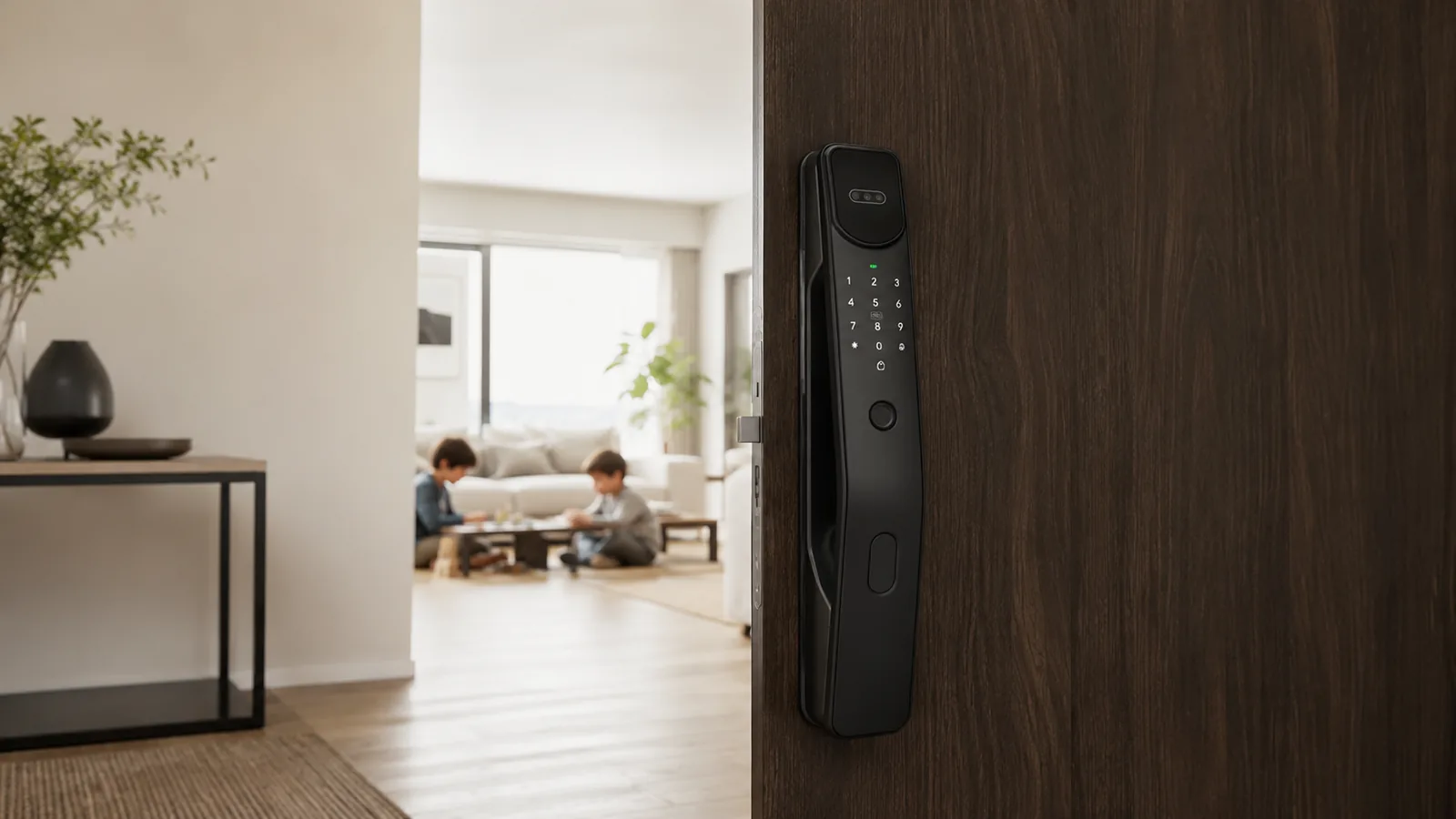 Cerradura eléctrica interior para evaluar instalación en el hogar